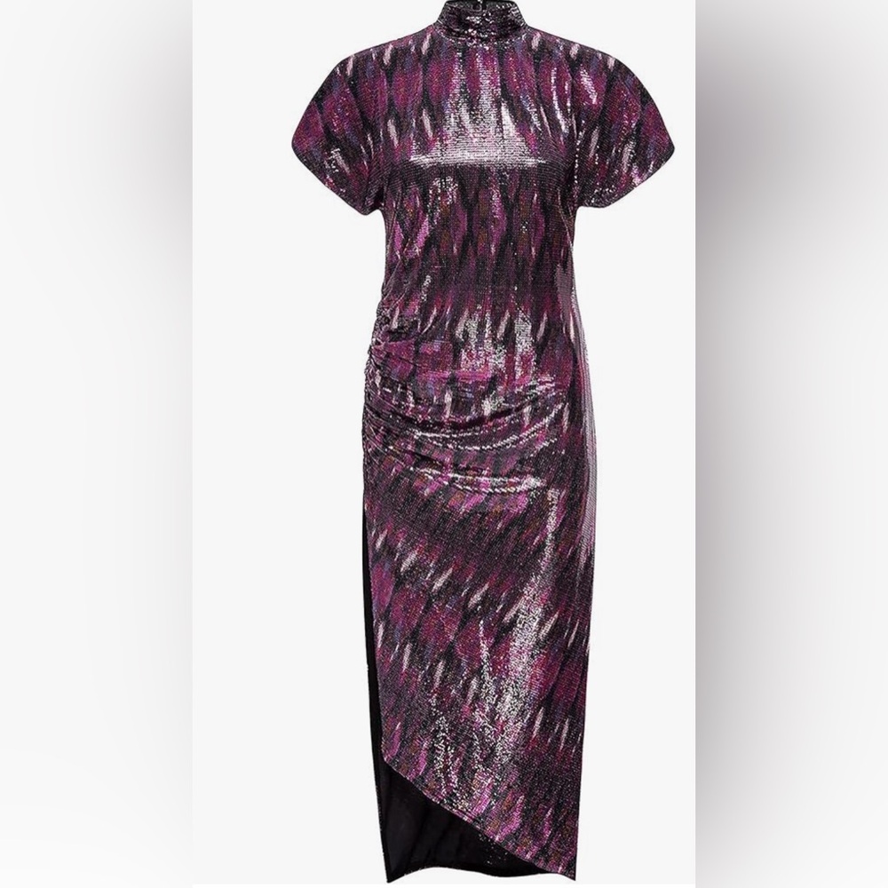 Misa Los Angeles Divia ikat sequins midi dress NWT SIZE SMALL
